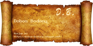 Dobos Bodony névjegykártya